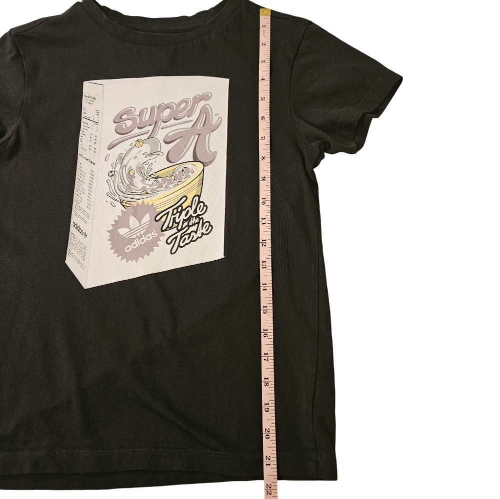 Adidas Originals Boys Logo-Detailed Cereal-Box Graphics TShirt, Black, Medium - Picture 6 of 6
